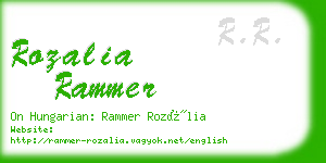 rozalia rammer business card